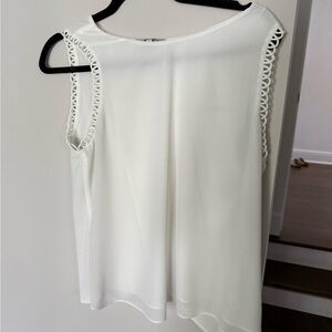 Naked Zebra White Open Back Top SZ S